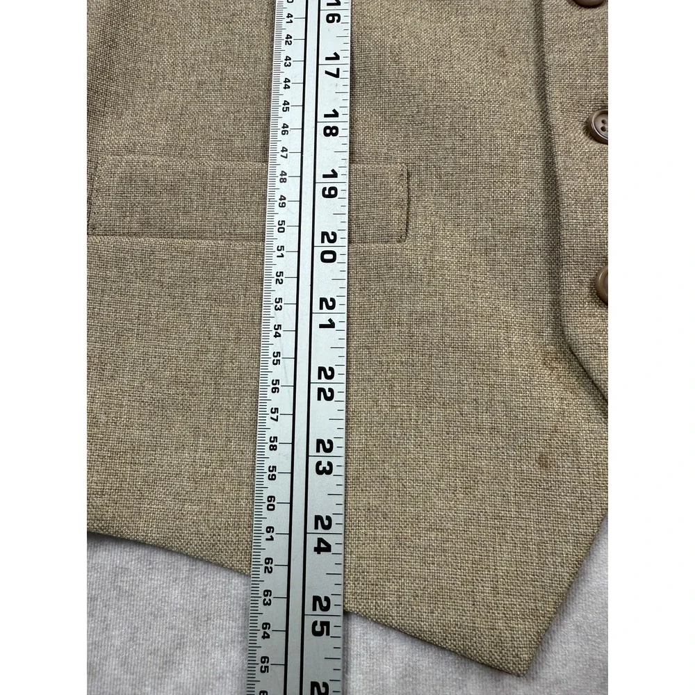 VTG Levi's Action Suit Vest Tailored For Men Sportswear‎ Tan Brown Button Front